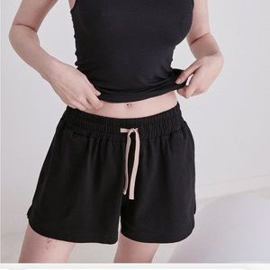 New Lunya Organic Pima High Rise Short Black Size XS
